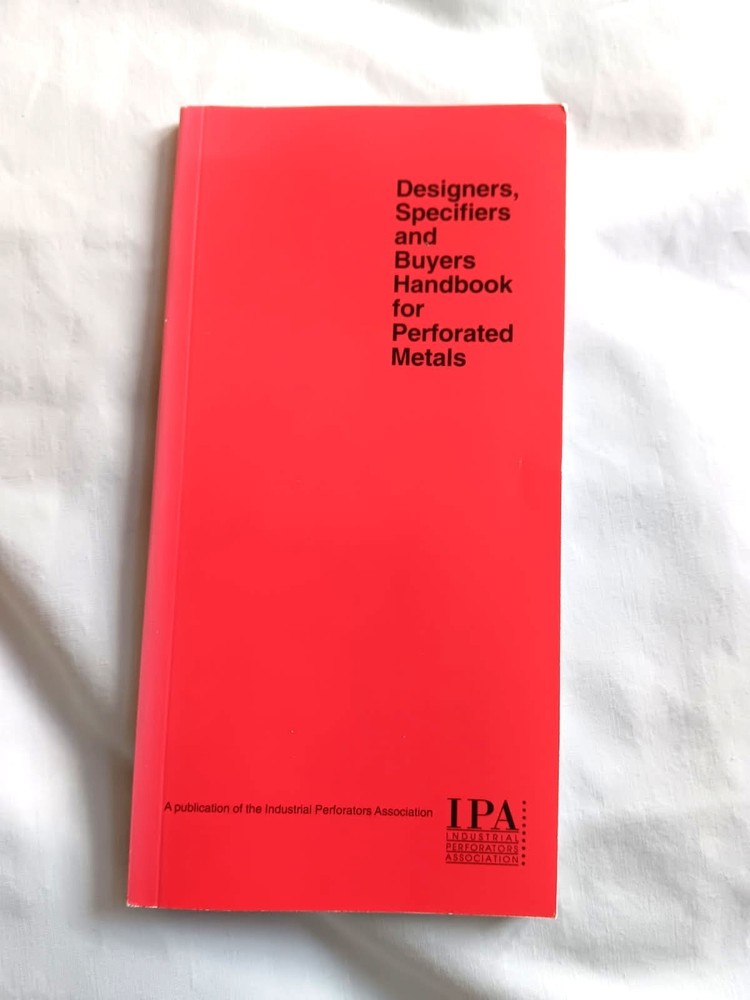 DESIGNERS SPECIFIERS BUYERS HANDBOOK PERFORATED METALS Paperback 1993 IPA