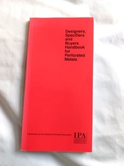 DESIGNERS SPECIFIERS BUYERS HANDBOOK PERFORATED METALS Paperback 1993 IPA