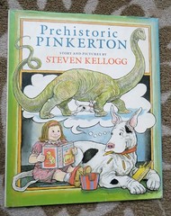PREHISTORIC PINKERTON SIGNED STEVEN KELLOGG W/SKETCH- GREAT DANE DINOSAURS