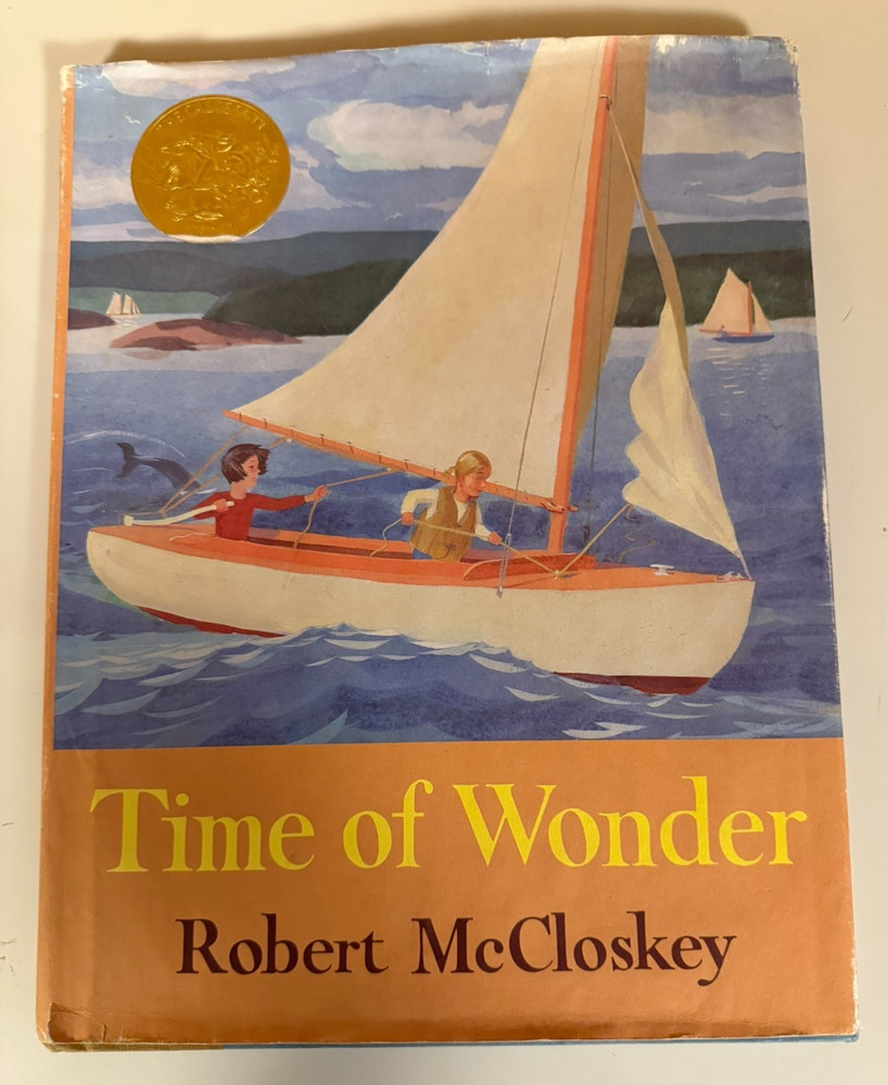 Robert McCloskey signed „Time Of Wonder” Viking 1957 1985 HC Beautiful Maine