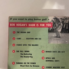 Ben Hogan’s Power Golf Pocket Book 120 Self-Teaching Drawings – 6th Print 1957