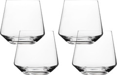 Over&Back 17Oz Modern Glassware – Set of 4 Contemporary Stemless Drinking Glasse