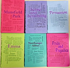 Jane Austen 6 Book Faux Leather Bound Set with Decorative Pages NEW