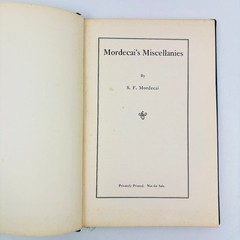 1931 Mordecai’s Miscellanies Duke Law Founding Dean SIGNED Association Copy