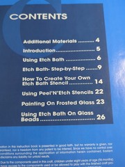Etch Bath Glass Dipping Solution PB Book with Complete Instructions 26 Pages