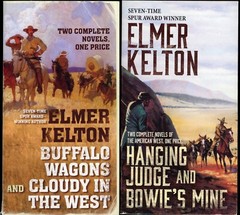 Western Action Adventure Lot of 2 Paperback by Elmer Kelton