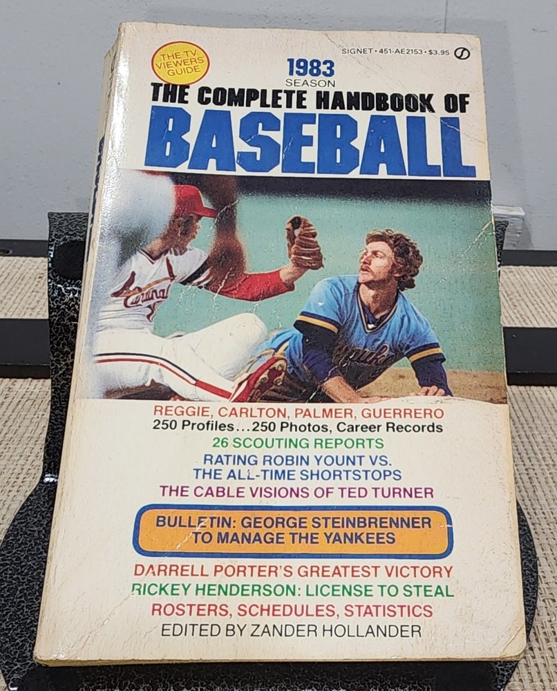 THE COMPLETE HANDBOOK OF BASEBALL 1983 EDITION By Zander Hollander MLB 1st Print