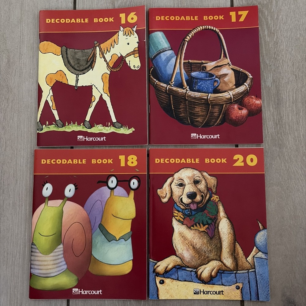 Harcourt Decodable Books Set 16 17 18 20 Early Reader Phonics Softcover Lot Read