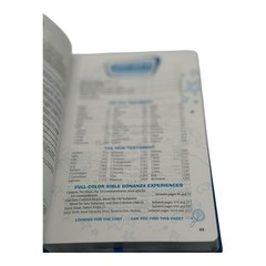 Hands-On Bible -NLT -Leather Like- Blue -Silver Gilded Page Edges -2013