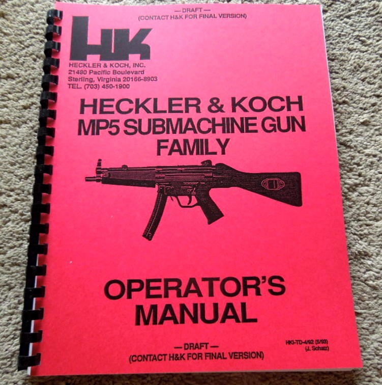 German H&K MP5 Family Book 115 Pages NEW 1993