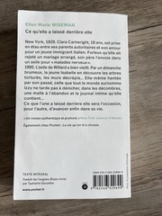 Ellen Marie Wiseman Ce qu’elle a laissé derrière elle Paperback Fiction French …