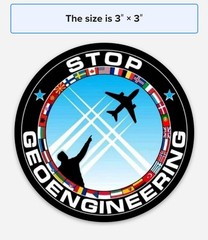 CHEMTRAILS GEO-ENGINEERING STICKERS 5 YEAR WARRANTY Variety Pack (3)