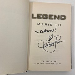 ALL SIGNED Legend Series Books 1-3 Marie Lu HCDJ 3 Young Adult Fiction Novel Set