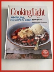 Cooking Light 2008 Cookbook Annual Recipes Hard Cover Oxmoor House 496 Pages