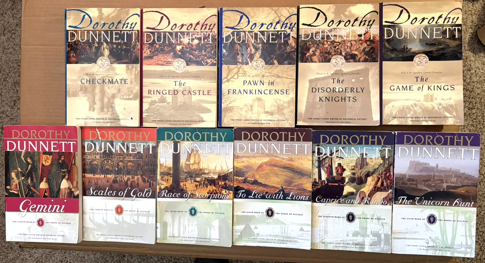Dorothy Dunnett – House of Niccolo 3,4,5,6,7,8 & Lymond Chronicles 1,3,4,5,6