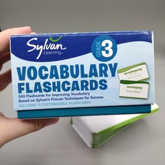 Sylvan Learning Grade 3 Vocabulary Flashcards 240 Cards for Improving Vocab