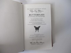Roger Tory Peterson; FIELD GUIDES, Eastern BUTTERFLIES (1986 H.C. Book) + Ribbon
