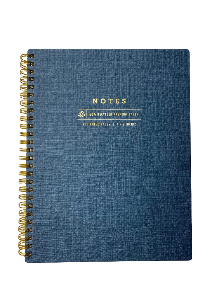 Greenroom Lined Spiral Notes Journal Lined 7″ x 9″ Hardcover / 200 Sheets (N…