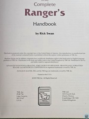 Complete Ranger’s Handbook (Advanced Dungeons & Dragons PHBR11) TSR 2136