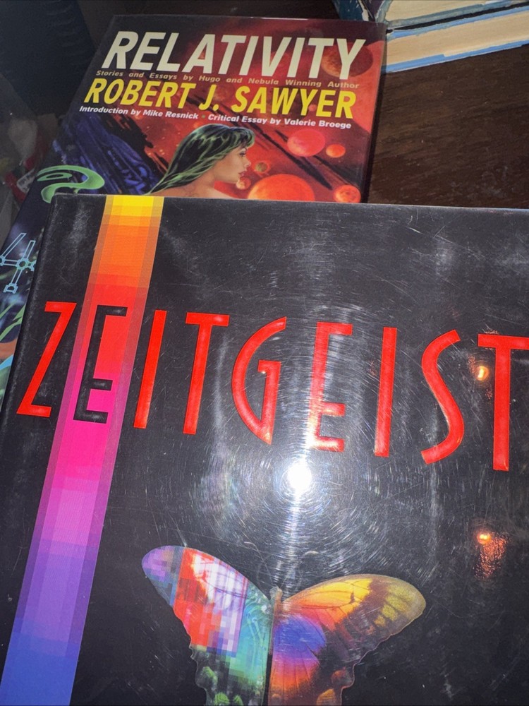 Signed Relativity Robert J. Sawyer 1st Ed Bruce Sterling Zeitgeist Autograph