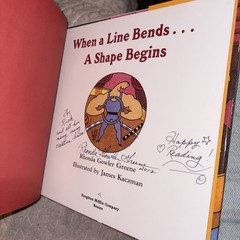 Signed! When a Line Bends a Shape Begins by Rhonda Gowler Greene (1997, HC DJ)