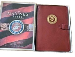 Marine’s Bible by Holman 2004 Bonded Leather Burgundy with Box