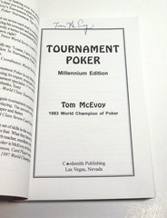 How To Win Tournament Poker SIGNED by Poker Hall of Fame Player Tom McEvoy TPB