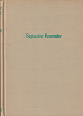 Alcoholics Anonymous, 1945, SEPTEMBER REMEMBER, HC w/dj, Eliot Taintor 3rd prnt.