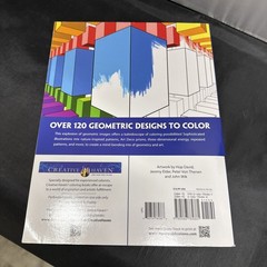 Creative Haven Geometric Designs Coloring Book by Dover Over 120 Pages, Kids