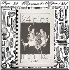 1934 24 Pies Men Like Cook Book 26 Pages