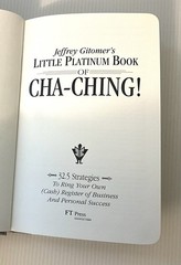 Jeffrey Gitomer Little Platinum Book of Cha-Ching Hardcover Sales Guide