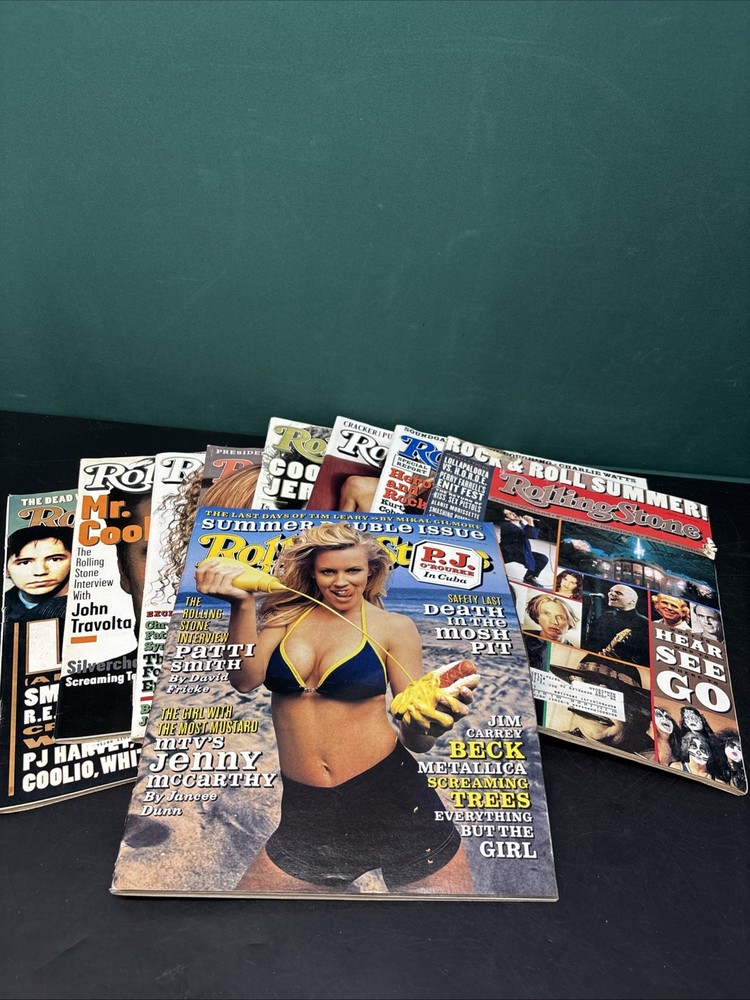 Rolling Stone 1996 Lot of 9 Magazines Jan-Aug Vintage
