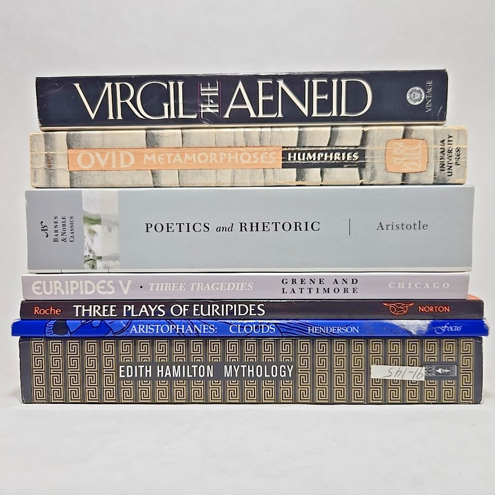 Greek & Roman Classics Book Lot 7x Euripides Ovid Virgil Aristotle Mythology PB