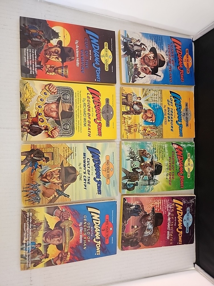 1-7 and 9 Indiana Jones Find Your Fate Adventure books