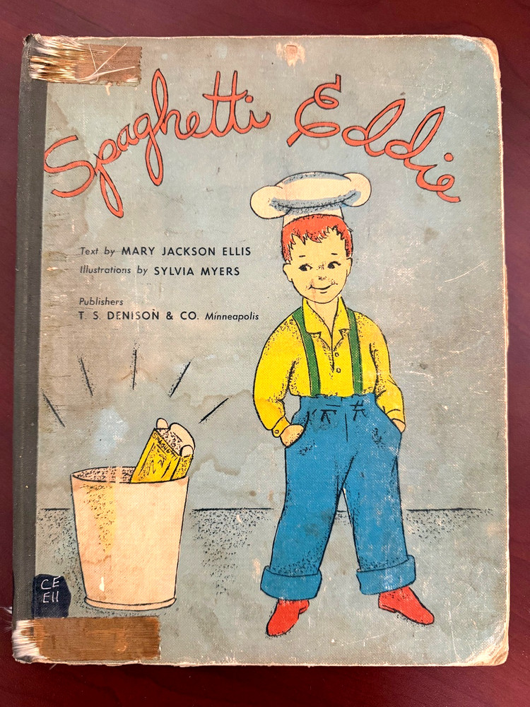 Vintage SPAGHETTI EDDIE 1957 Hardcover by Mary Jackson Ellis Ex-library copy