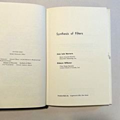 Synthesis of Filters (1966) ~ W. L. Everitt ~ First Edtion, First Print ~ HC/DJ