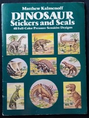 Vintage 1986 48 Full Color Dinosaur Stickers & Seals Kalmenoff Complete FASTSHIP