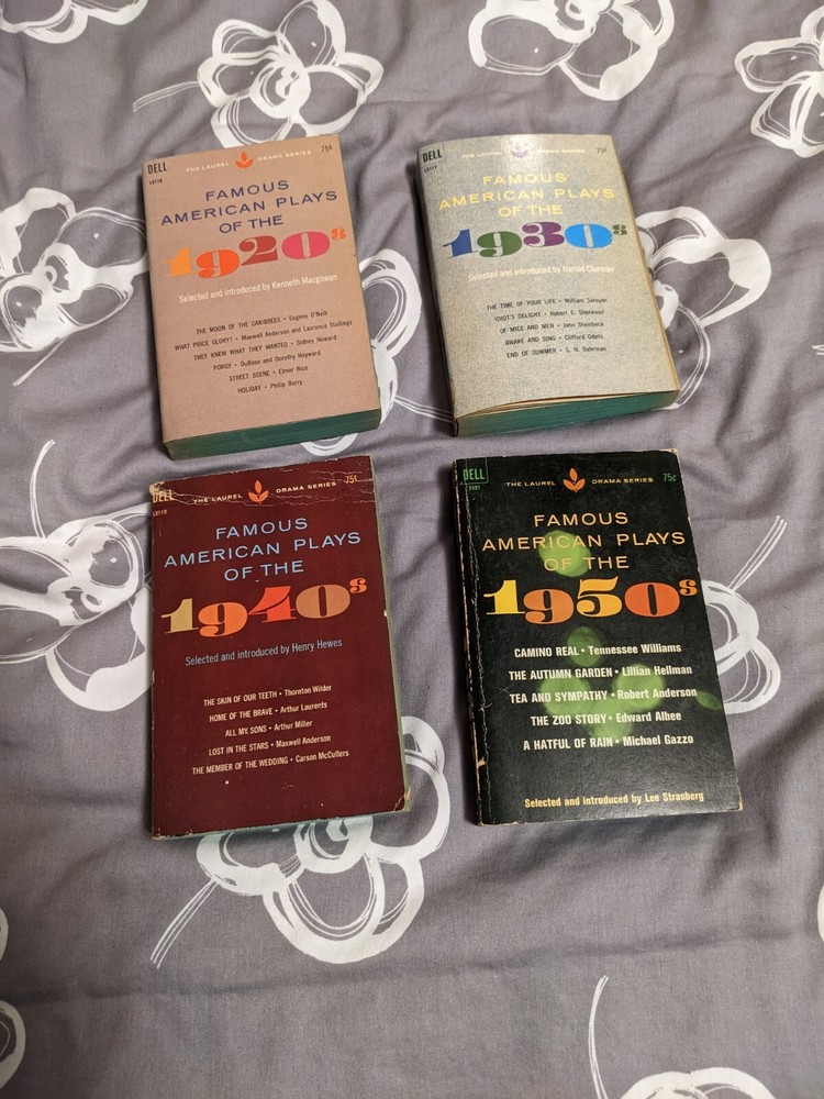 Lot of 4, Famous American Plays of the 1920s, 1930s, 1940s, 1950s, Dell PB