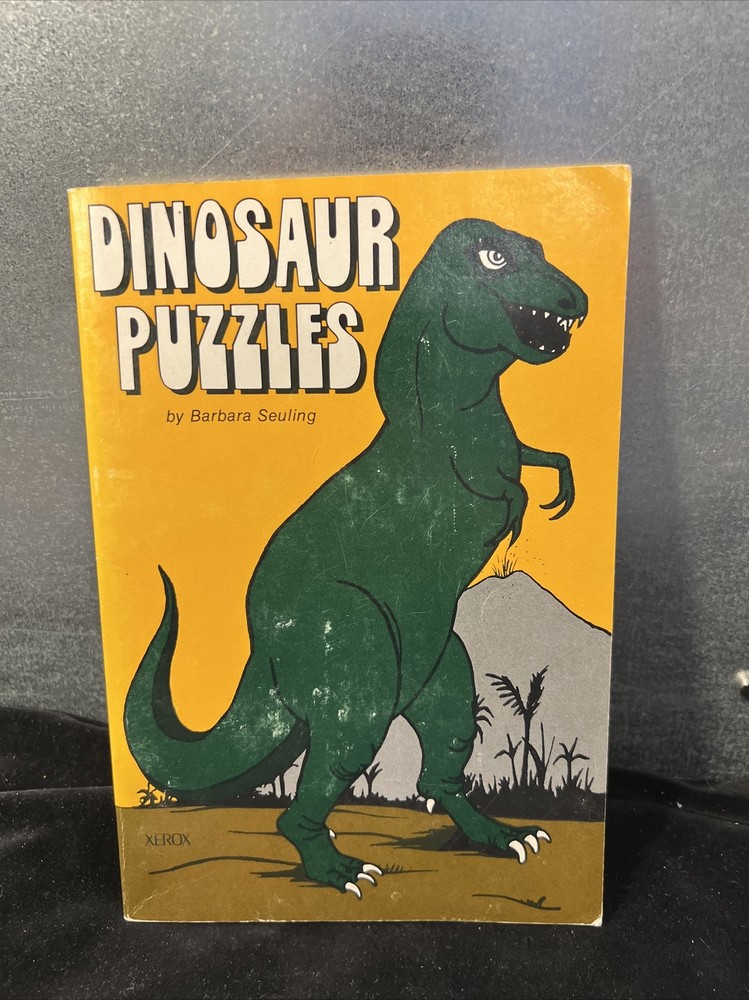 Vintage 1976 Dinosaur Puzzles Activities Barbara Seuling Xerox Education Pub.