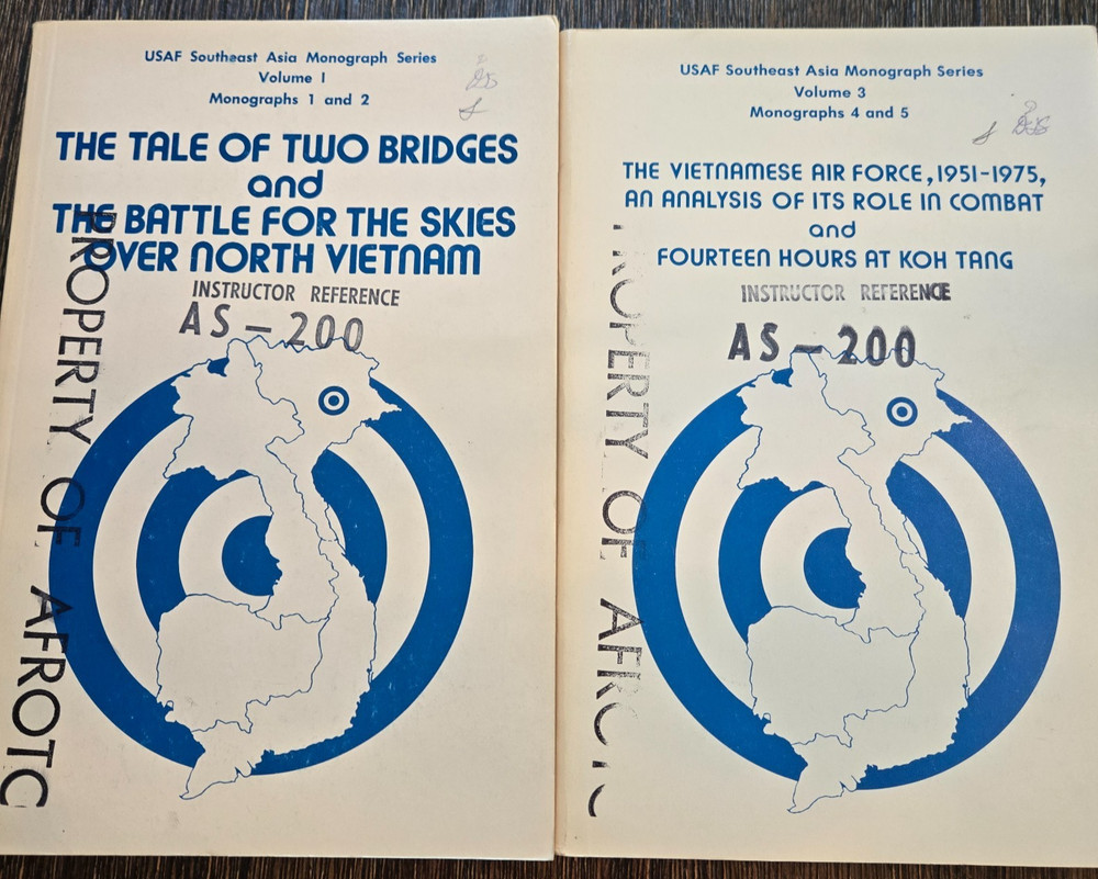 USAF Southeast Asia Monograph Series Vol 1 and Vol 3