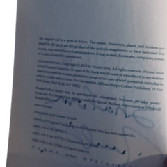 SIGNED – The English Girl by DANIEL SILVA 1st Edition (2013) HC