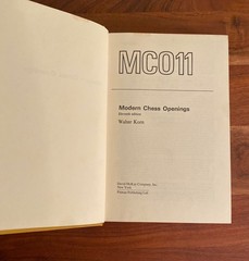 Modern Chess Openings: MCO-11 by Walter Korn 11th Edition – Hardcover