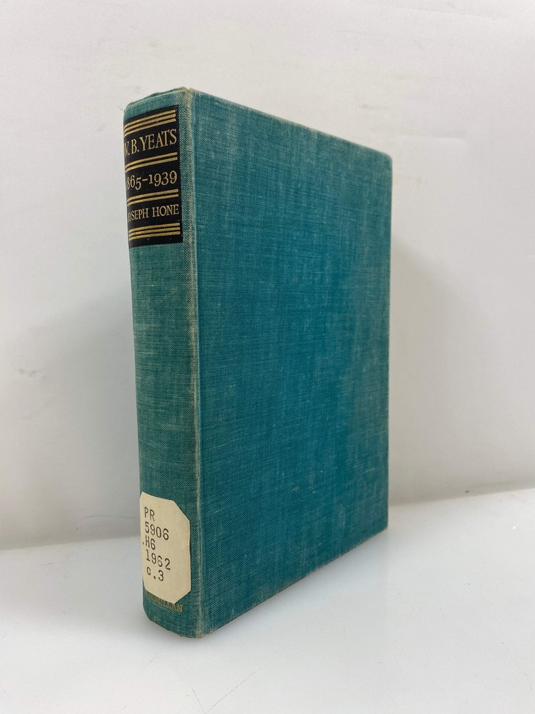 W.B. Yeats 1865-1939 by Hone Ex-library 1962 HC