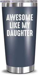 Cool 20 Oz Stainless Steel Tumbler for Dad: Gifts from Daughter, Fun Design