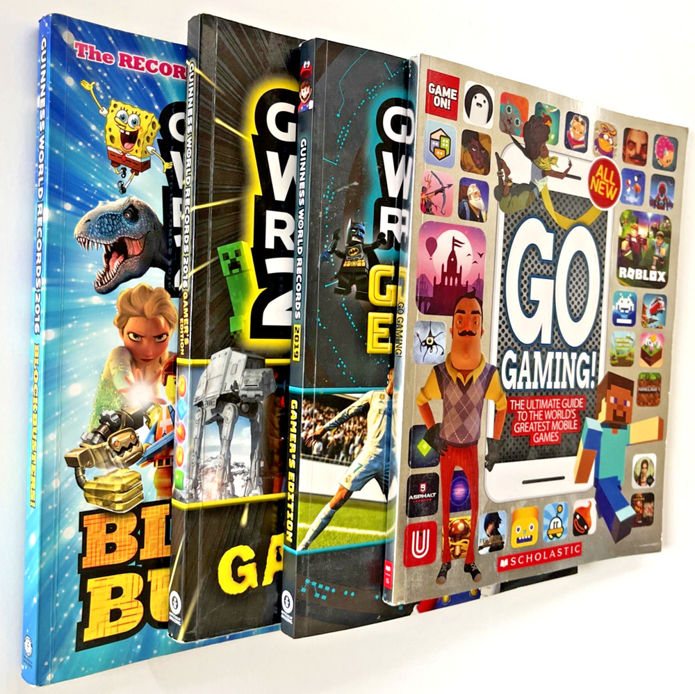 Two 2016 & One 2019 Guinness World Records books plus Go Gaming Book: Lot of 4!