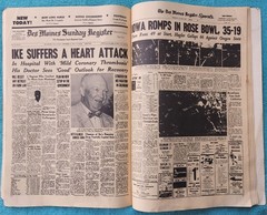 Historic Pages From The Des Moines Register and Tribune 1980 Jumbo Book 84 Pages
