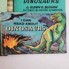 4 Book Lot Dinosaur Story Joanna Cole, Discovering Dinosaurs, Triumph of the…