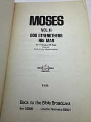 Moses 1975 Vol 1-2 Paperback Book Lot Theodore Epp Back Bible Broadcast C5