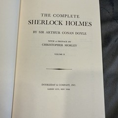 Complete Sherlock Holmes Vol 2 Sir Arthur Conan Doyle 1927 Doubleday Hardcover