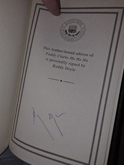 signed by the author, Paddy Clarke Ha Ha Ha by Roddy Doyle, Easton Press